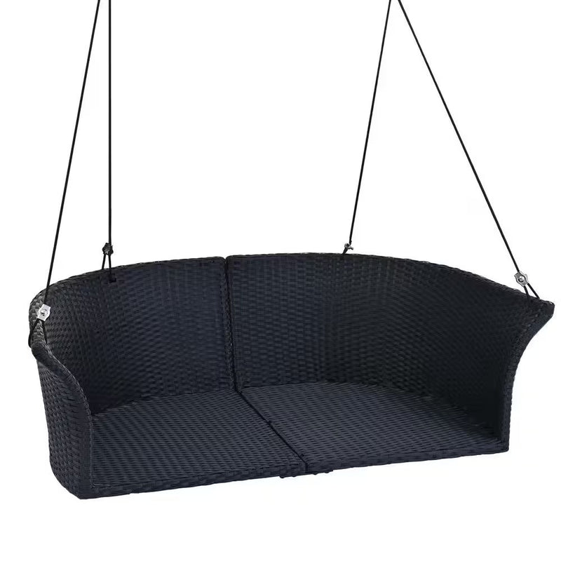 Colson Double Seater Hanging Swing Without Stand For Balcony , Garden Swing (Black + White)