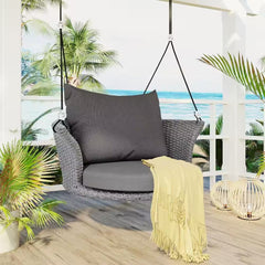 Ledger Single Seater Hanging Swing Without Stand For Balcony , Garden Swing (Grey)