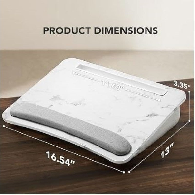 All-in-one Portable Lap Desk for Laptop, Tablet, Phone with padded cushion and extra storage