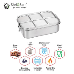 Stainless Steel 304 Lunch Box with Air Tight Lid