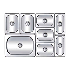 Pradeep Stainless Steel Gastronorm Pan Lid (GN 2/1 to GN 1/9)-1