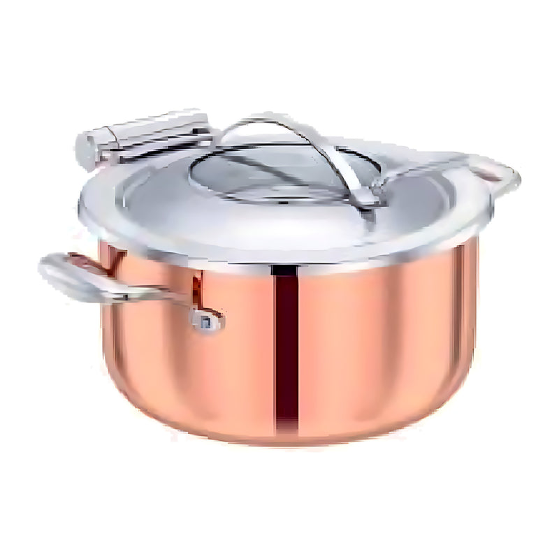 Pradeep Tri-Ply Induction Chafer – Copper, Soft-Close Lid-1
