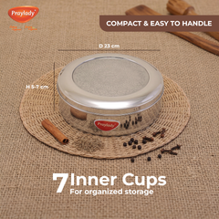 Designer Masala Box - 7 cups with spoon