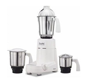 Preethi Popular MG 142 750-Watt Mixer Grinder with 3 Jars (White)