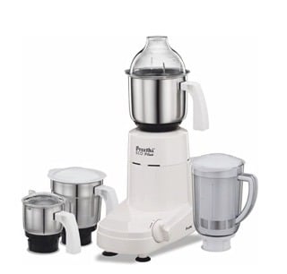 Preethi Eco Plus MG 157 mixer grinder, 750 watt, 4 jars includes Super Extractor juicer Jar , White