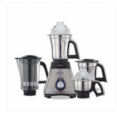Preethi Steel Supreme MG-208 mixer grinder, 750 watt (Silver/ Black), 4 jars - Super Extractor juicer Jar, Vega W5 motor with 5yr Warranty & Lifelong Free Service-1