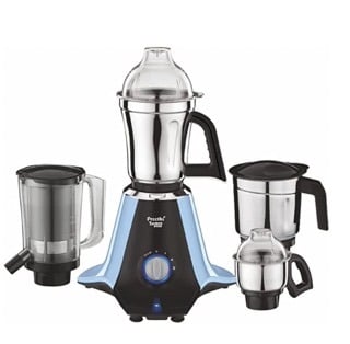 Preethi Taurus Star MG-260 Mixer Grinder, 1000 Watt, Blue/Black, 4 Jars - Super Extractor Juicer Jar, 2 Yr Product Guarantee & Lifelong Free Service (Plastic)-1