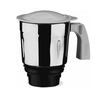 Preethi MGA-515 1 Litre Taper Jar (White), Stainless Steel