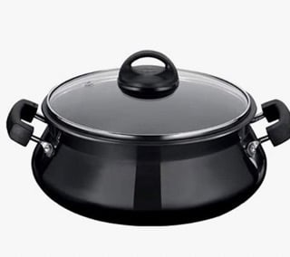 Premier Trendy Black Hard Anodized Handi with Glass Lid Small