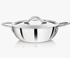 PREMIER 3-ply Clad Stainless Steel Kadai (24 cm)-1