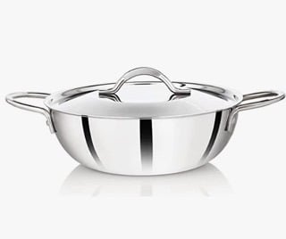 PREMIER 3-ply Clad Stainless Steel Kadai (24 cm)-1
