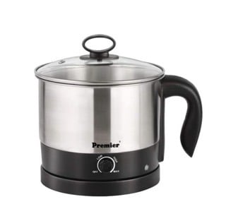 PREMIER Multi Purpose Kettle Pmk-12-5(Ss) 1.2 Ltr (Code-054009),Silver&Black,600 Watts,1.2 Liter