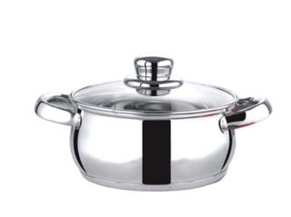 PREMIER Stainless Steel Cook & Look with Glass LID with Sandwich Bottom 18CM CODE-0061811-1