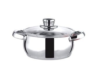 PREMIER Stainless Steel Cook & Look with Glass LID with Sandwich Bottom 20CM CODE-0061911