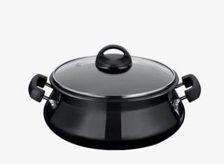 Premier Trendy Black Hard Anodized Handi with Glass Lid