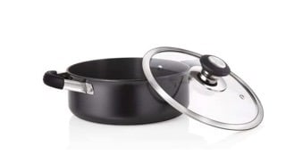 Premier Hard Anodised Trendy Black Casserole Cook&Serve with Glass lid 20cm Code-109040