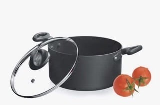 Premier Trendy Black Non Stick Stewpan with Glass Lid 20cm Code-129010