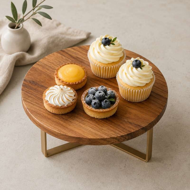 Cake Stand With Golden Leg