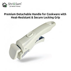 Premium Detachable Handle for Cookware with Heat-Resistant & Secure Locking Grip