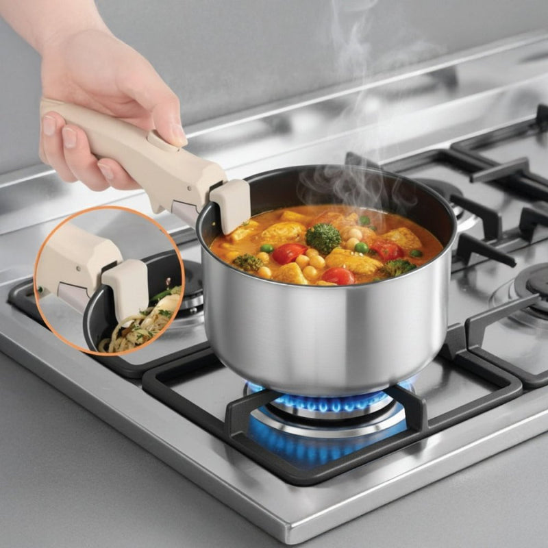 Premium Detachable Handle for Cookware with Heat-Resistant & Secure Locking Grip