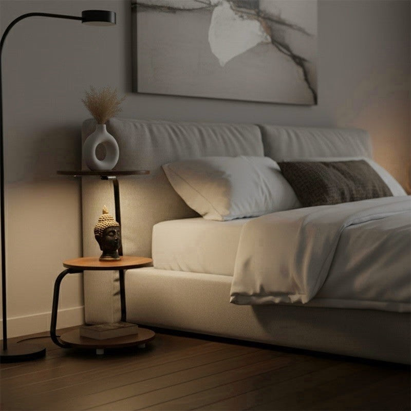 Modern Bedside Table with LED Light | Premium Minimal Nightstand