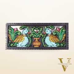 Premium Wood Annam Pakshmi Wall Hanging Panel – Hand-Painted 24 inch wide