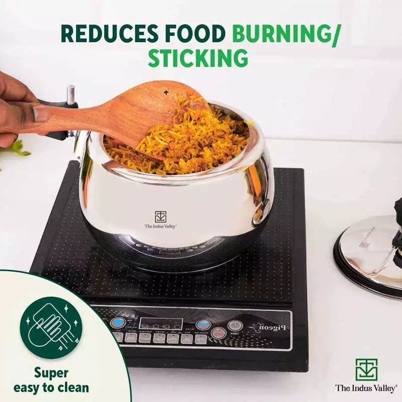 QuicKooker Stainless Steel Pressure Cooker, Premium Quality, Inner Lid, Tri-ply (3 Layer) Heavy Bottom, 100% Safe, ISI Certified, 5 Yr Warranty, Induction & Gas, 3/5L