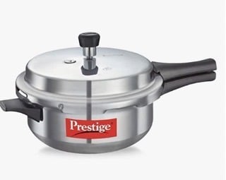 Prestige Popular Junior Deep Pan, 4 Liters, Aluminium, Outer Lid, Silver