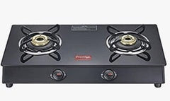 Prestige Marvel Plus 2 Burner Glass Top, Gas Stove (GTM 02, Black) - Manual Ignition-1