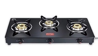 Prestige Marvel Plus 3 burner Glass top, GTM 03, Black, Manual Ignition