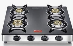 Prestige Marvel Plus Stainless Steel 4 Burner Glass Top, Gtm 04 Ss, Open-1