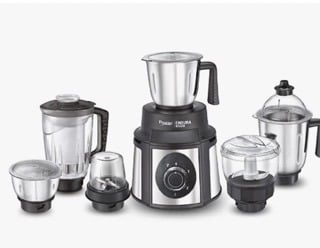 Prestige Endura 1000W Mixer Grinder, 6 Jars (1500 ml, 1000 ml, 1500 ml, 450 ml) (Black, Silver)