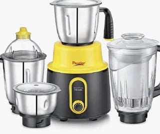 பிரெஸ்டீஜ் டிலைட் பிளஸ் 750 W மிக்சர் கிரைண்டர் (3 SS ஜாடிகள் மற்றும் 1 ஜூசர் ஜாடியுடன்) 