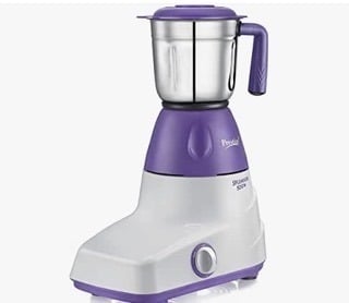 Prestige Splendor 500 Watts ISI Certified Mixer Grinder, with 3 Stainless Steel Jars