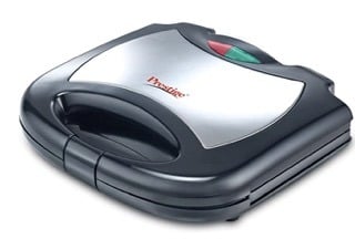 பிரெஸ்டீஜ் PGMFS சாண்ட்விச் மேக்கர் 700W நான்-ஸ்டிக் ஃபிக்ஸட் கிரில்டு பிளேட்டுகளுடன் (கருப்பு) 