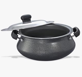 Prestige Omega Select Plus Nonstick Junior Handi with Lid (Black, 20cm)