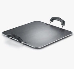Prestige Aluminium Omega Select Plus Residue Free Non-Stick Heavy Gauge Square Tawa, 30 cm, Black-1