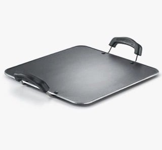 Prestige Aluminium Omega Select Plus Residue Free Non-Stick Heavy Gauge Square Tawa, 30 cm, Black