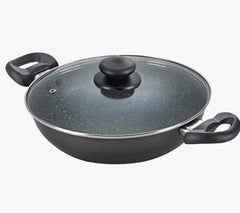 Prestige Omega Deluxe Granite Non-stick Round Base Kadai (Black)-1