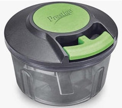 Prestige PVC 8.0 Veggie Cutter with 3 Stainless Steel Blades (Jumbo Bowl) (Black and Green)-1