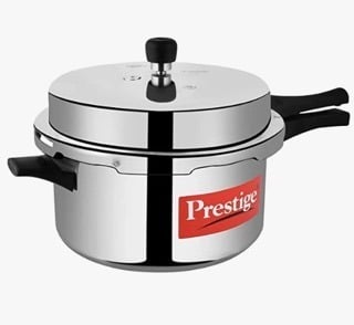 Prestige Popular Aluminium Outer Lid Pressure Cooker, 7.5 Litres