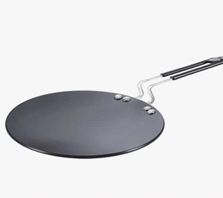 Prestige Hard Anodised Plus Roti Tawa (Black) | Gas and Induction Compatible | Thick Body | Perma Cool Handle