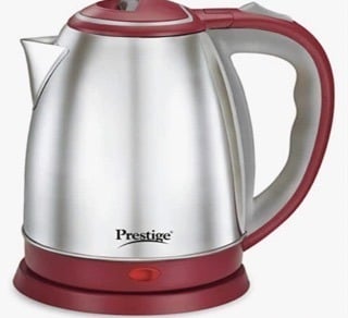 Prestige 1.5 litre PKOSS Stainless Steel Electric Kettle | 1500 Watts | Elegant Design | Cool-touch Handle and Lid | Automatic Cut-Off and Single-Touch Lid Locking| Silver