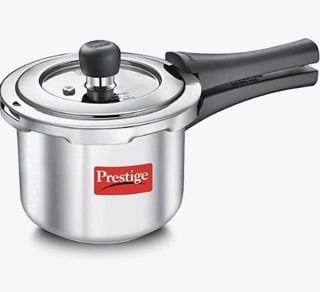 Prestige Svachh Popular Spillage Control Stainless Steel Outer Lid Pressure Cooker, 1.5 L (Silver)