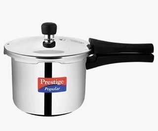 Prestige Popular Stainless Steel Outer Lid Pressure Cooker, 3 Litres, Silver