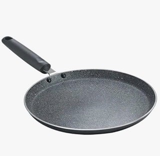 Prestige Omega Deluxe Granite Dosa Tawa | Black | 30cm | Non-Stick | Induction Base | Dishwasher Safe | 2-Layer Metallic Finish | Metal Spoon Friendly
