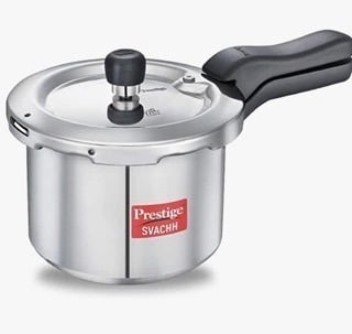 Prestige Svachh Aluminium Outer Lid Pressure Cooker 3 L (Silver), 3 Liter