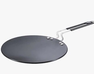Prestige Hard Anodized Roti/Chapati Tawa (Aluminium)|Wide Base with 24.5 cm|Perma Cool Handle|Gas & Induction Compatible|2 Years Warranty