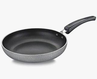 Prestige Omega Deluxe 24cm Granite Fry Pan with Glass lid|Gas & Induction Compatible | 5 Layers Non-Stick Cookware | Dishwasher Compatible
