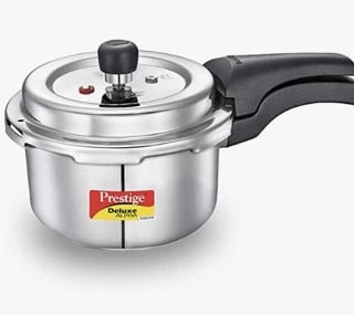 Prestige Svachh Deluxe Alpha 2.0 Litre Stainless Steel Outer Lid Pressure Cookers, Silver, 2 Liter